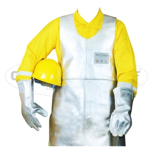 Aluminized molten metals and heat resistance Safety Double Aprons